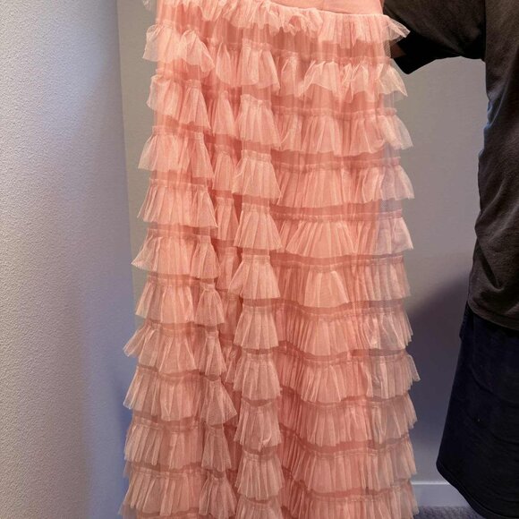 Hello Molly Blush Strapless Tiered Dress - Picture 2 of 3